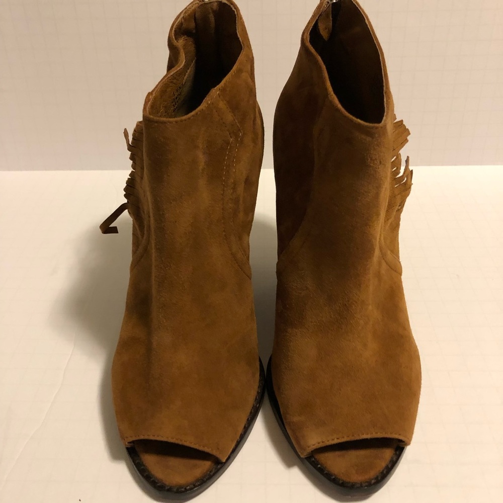 Suede Fringe Booties